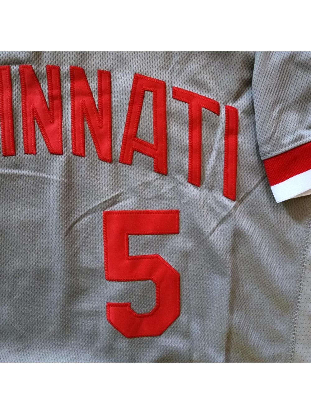 Johnny Bench #5 Cincinnati Reds Majestic Size 40 MLB HOF - Picture 8 of 8